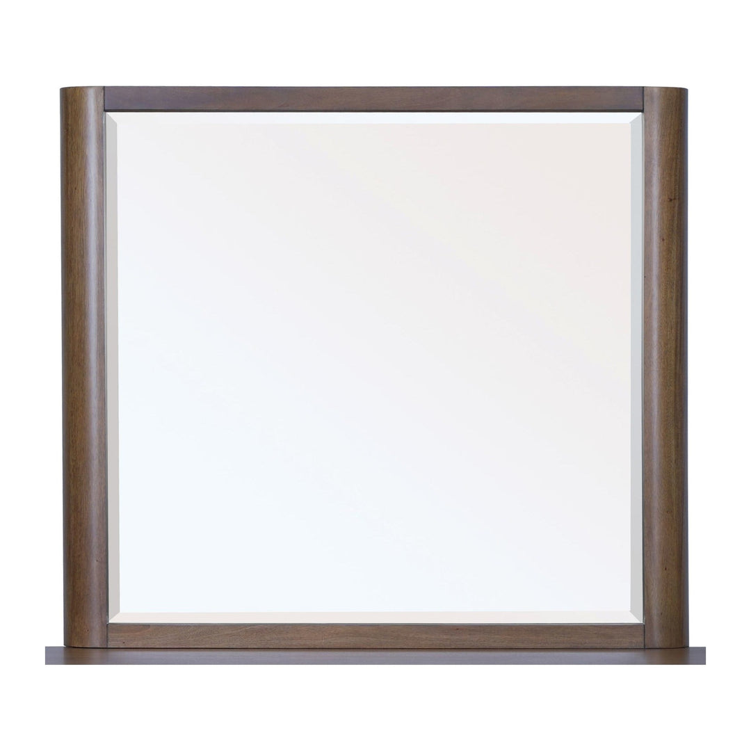 Totes Wall or Dresser Mirror by Modus in English Walnut — on a white background