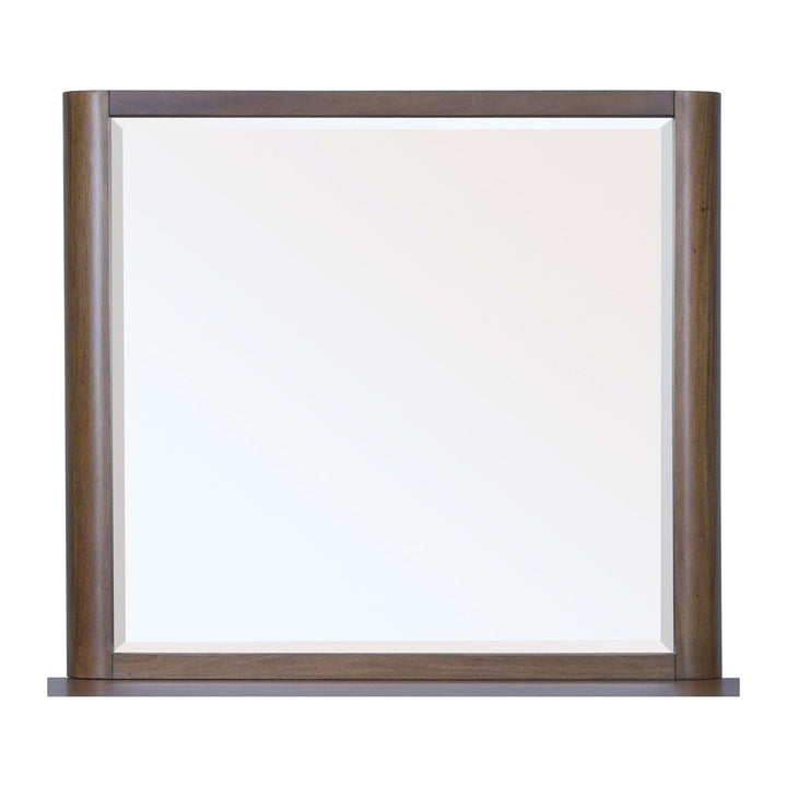 Totes Wall or Dresser Mirror by Modus in English Walnut — on a white background