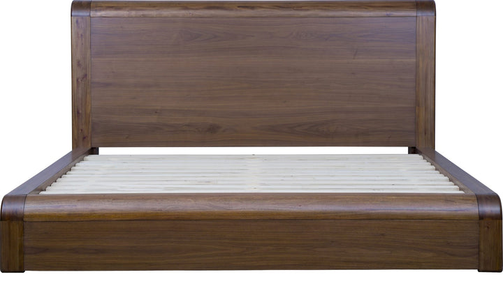 Totes Wood Platform Bed in English Walnut — front view without mattress