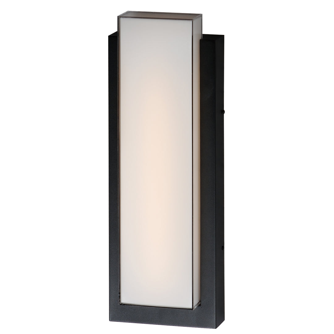 Tower Large LED Outdoor Wall Sconce by ET2 Lighting in Black, front view