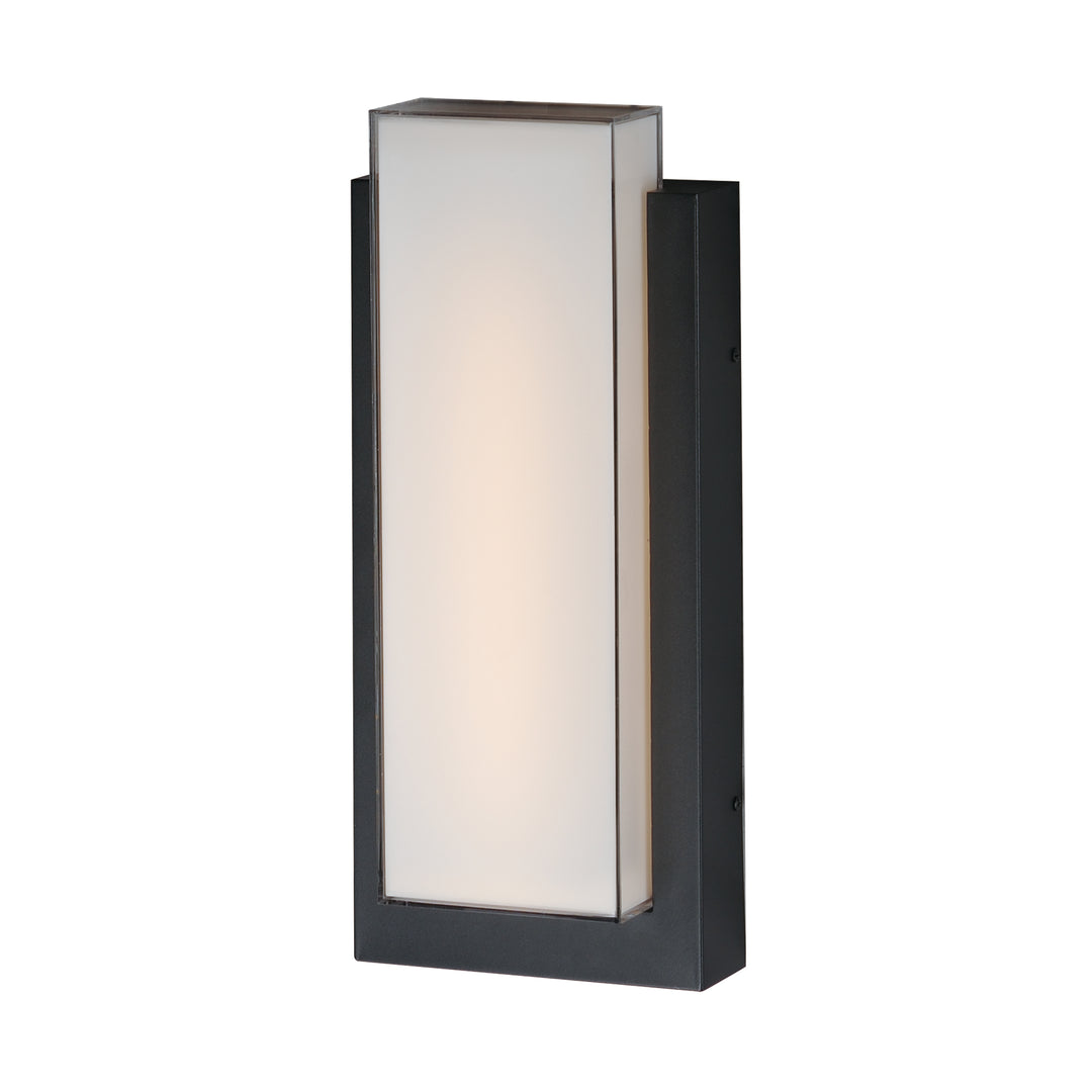 Tower Medium LED Outdoor Wall Sconce by ET2 Lighting in Black, front view