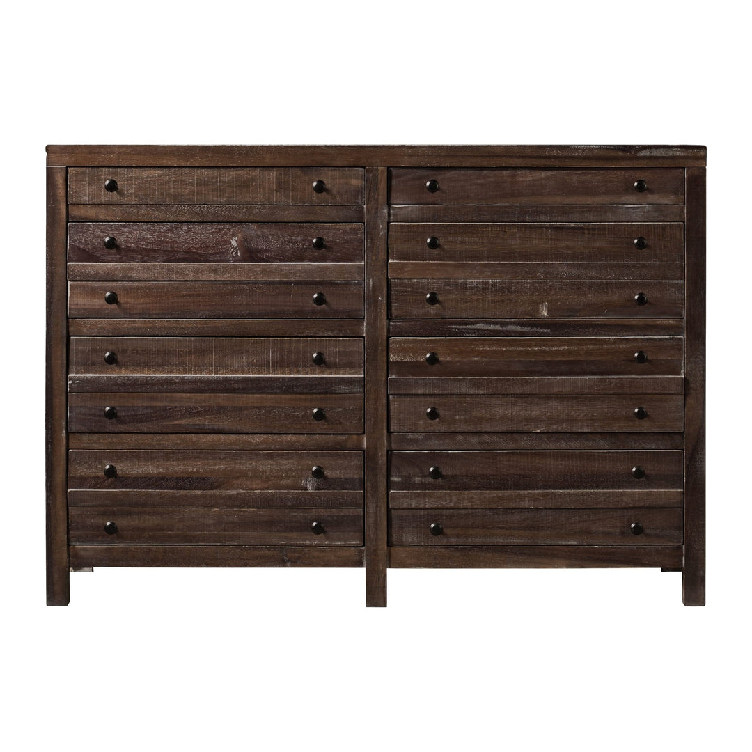 Townsend Eight Drawer Solid Wood Dresser by Modus in Java — on a white background