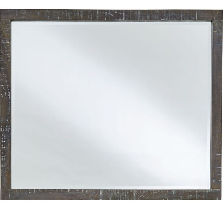 Townsend Solid Wood Mirror in Gunmetal — on a white background
