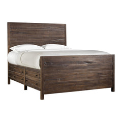 Townsend Solid Wood Storage Bed by Modus in Java — white background, angled view