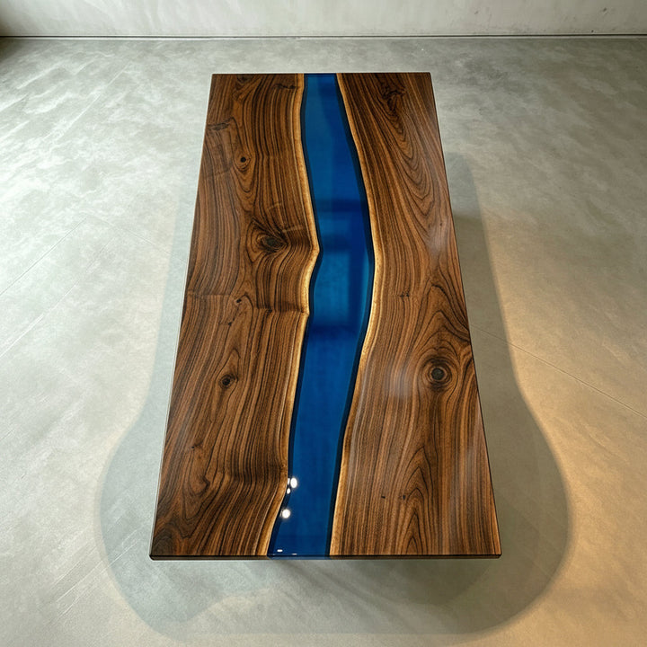 Modern Blue River Dining Table by Thomas Dawn