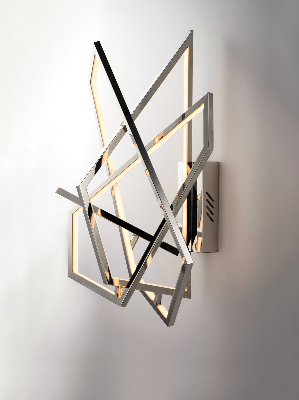 Trapezoid LED Wall Sconce by ET2 Lighting, styled view 1