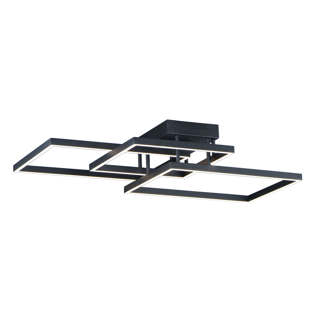 Traverse LED Flush/Wall Mount (23.5" W) by ET2 Lighting in Black, front view