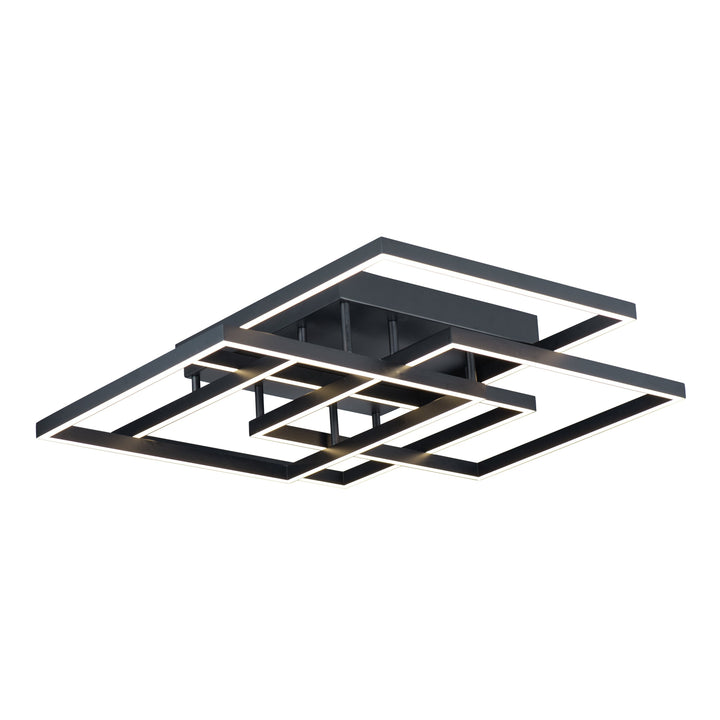 Traverse LED Flush/Wall Mount (31" W) by ET2 Lighting in Black, front view