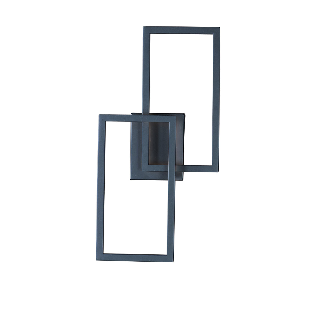 Traverse LED Outdoor Wall Sconce by ET2 Lighting in Black, front view