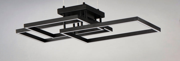 Traverse LED Pendant (23.5" W) by ET2 Lighting, styled view 1
