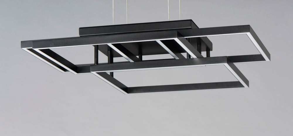 Traverse LED Pendant (31" W) by ET2 Lighting, styled view 1