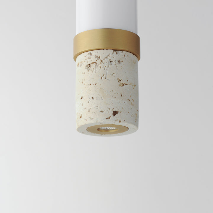 Travertine 1-Light LED Pendant by ET2 Lighting, styled view 4