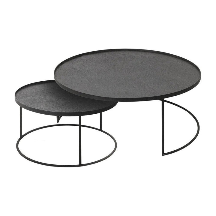 Large Tray Round Coffee Table Set Ethnicraft