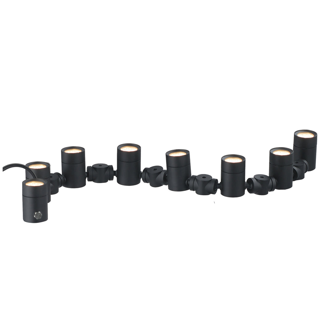 Tree Hugger 8-Light Tree Spot Light by ET2 Lighting in Black, front view