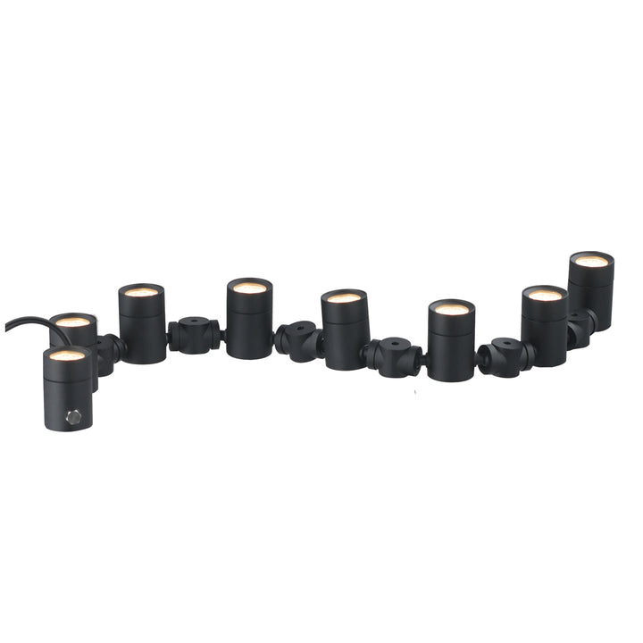 Tree Hugger 8-Light Tree Spot Light by ET2 Lighting in Black, front view