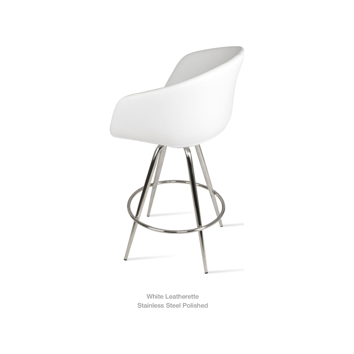 Tribeca Arm Max Swivel Stool by Soho Concept — white cutout