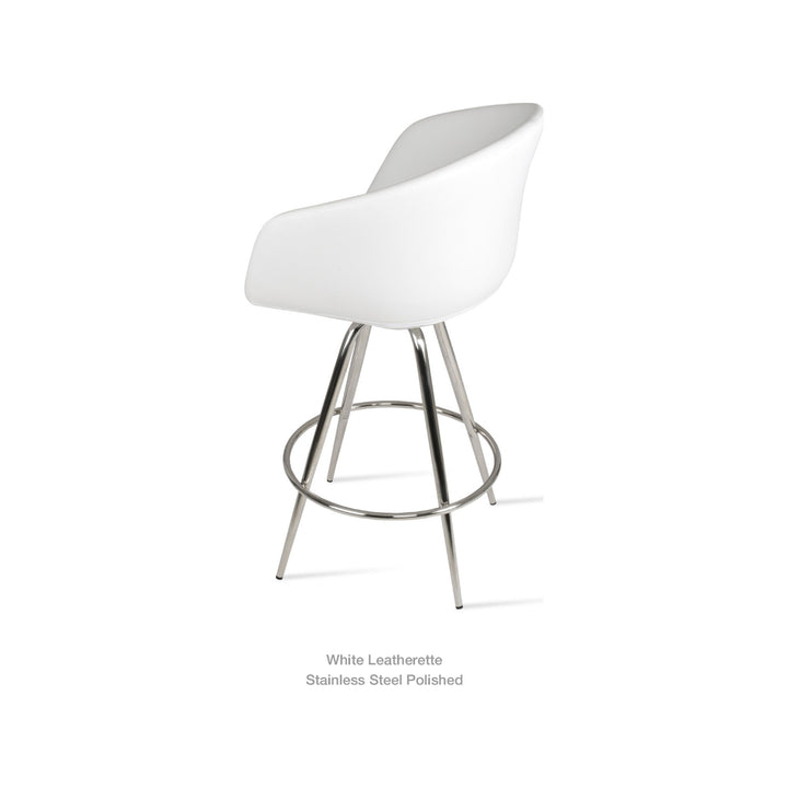 Tribeca Arm Max Swivel Stool by Soho Concept — white cutout