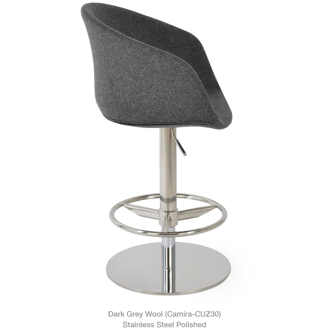 Tribeca Arm Piston Swivel Stool Soho Concept