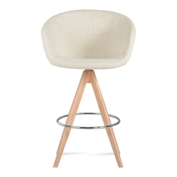 Tribeca Arm Pyramid MW Swivel Stool by Soho Concept — white cutout