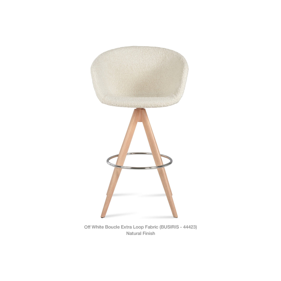 Tribeca Arm Pyramid MW Swivel Stool by Soho Concept — white cutout