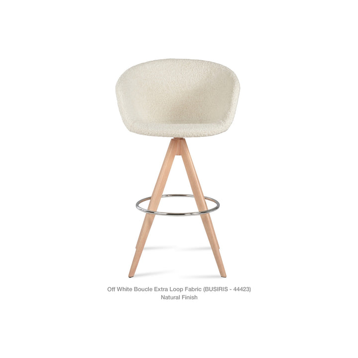 Tribeca Arm Pyramid MW Swivel Stool by Soho Concept — white cutout