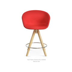 Tribeca Arm Pyramid Wood Swivel Stool by Soho Concept — white cutout