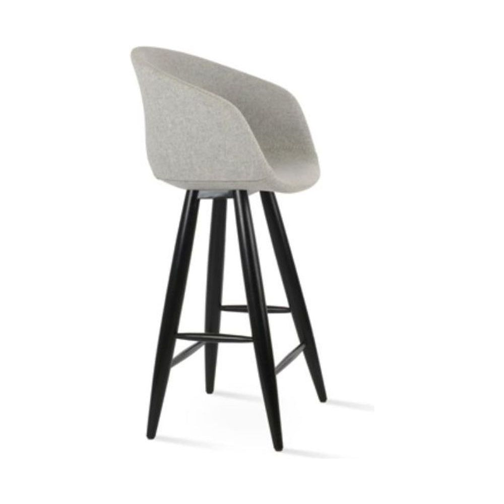 Tribeca Baba Wood Armchair Stool by Soho Concept — full product view
