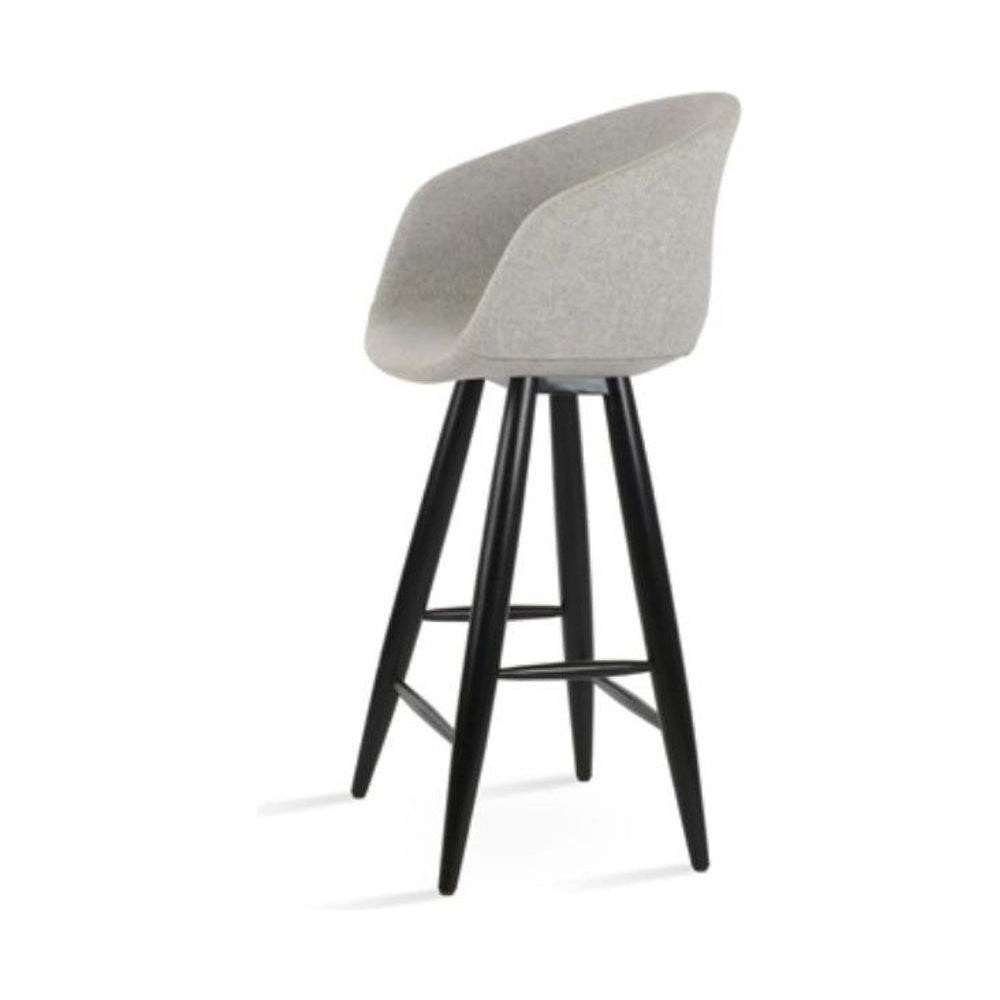 Tribeca Baba Wood Armchair Stool by Soho Concept — full product view