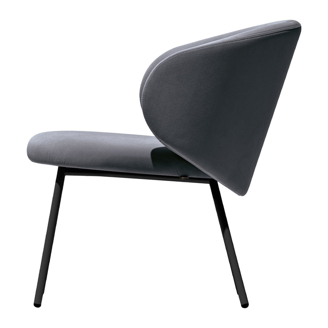Tuka Metal Lounge Chair by Connubia, white background