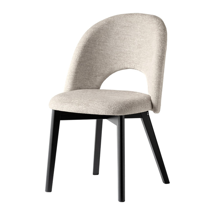 Tuka Mid Hole Wood Dining Chair by Connubia, white background
