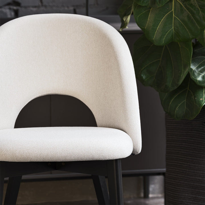 Tuka Mid Hole Wood Dining Chair by Connubia detail view