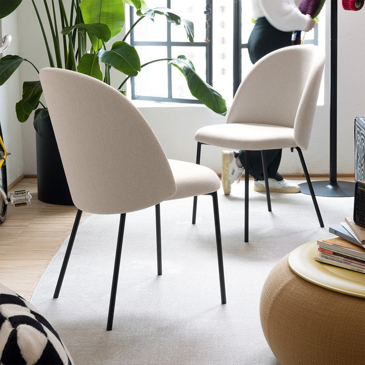 Tuka Mid Metal Dining Chair by Connubia in a styled interior