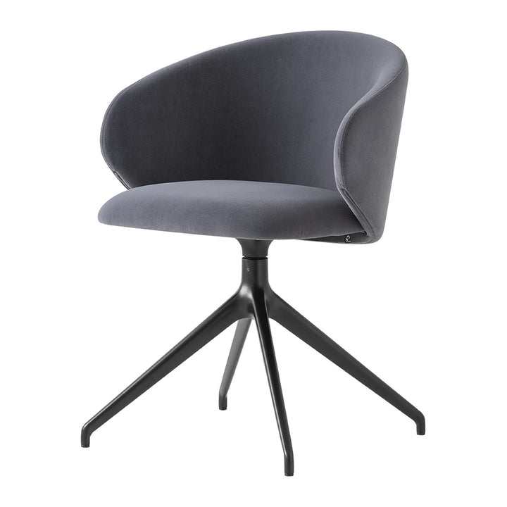 Tuka Swivel Dining Armchair by Connubia finish option, white background