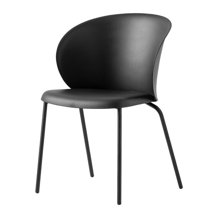 Tuka Tubular Dining Chair by Connubia, white background