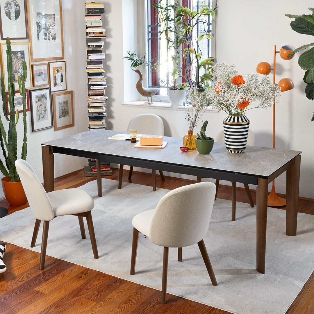 Tuka Wood Dining Chair by Connubia in a styled interior
