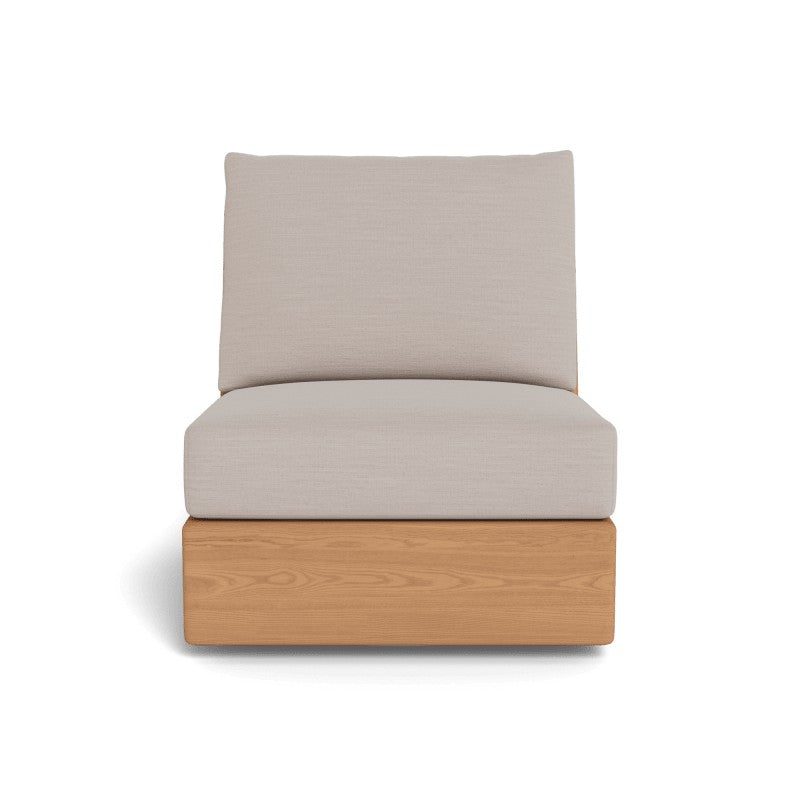 Tulum Armless Swivel Lounge Chair by Harbour in Teak Natural