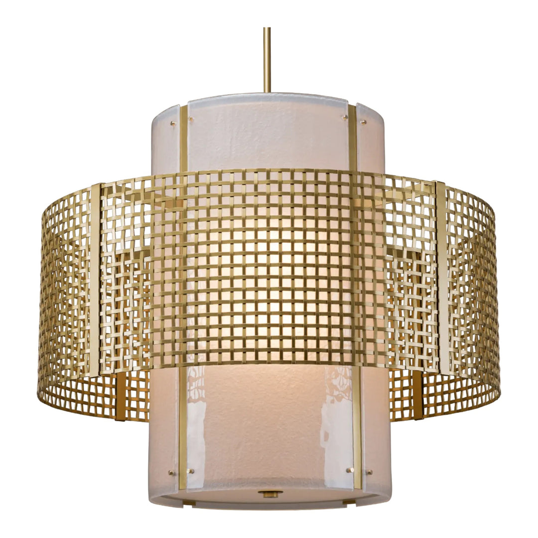Tweed Double Drum Chandelier by Hammerton Studio – Large in Matte Black