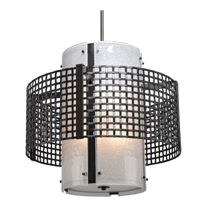 Tweed Double Drum Chandelier by Hammerton Studio – Medium in Flat Bronze