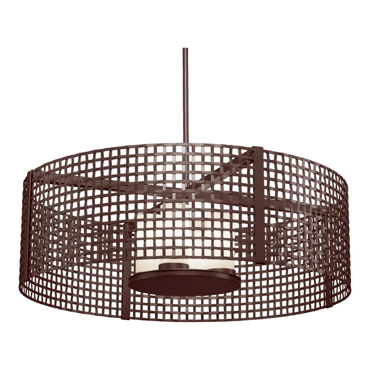 Tweed Drum Chandelier by Hammerton Studio – Medium LED in Classic Silver