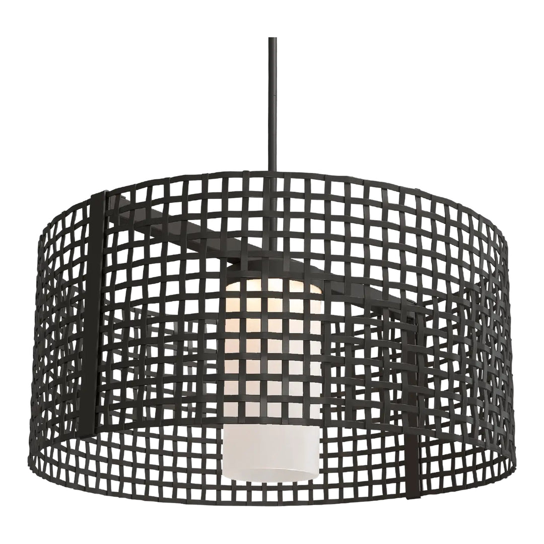 Tweed Drum Chandelier by Hammerton Studio – Small LED in Matte Black