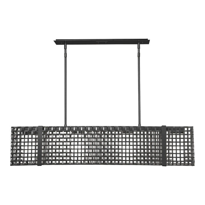 Tweed Linear Chandelier by Hammerton Studio – Medium in Beige Silver