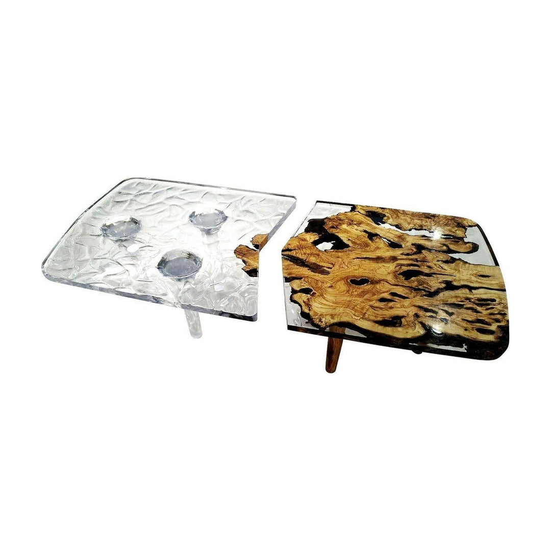 Tyro Olive Wood Wavy Coffee Table Arditi Collection