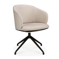 Ethnicraft Unda office chair in Salt without wheels