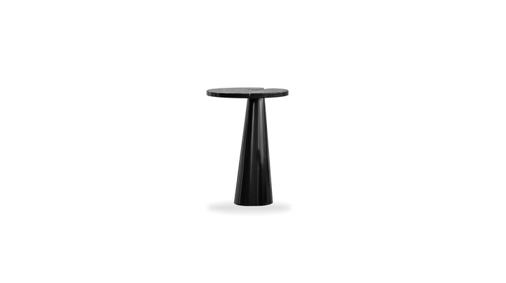 Mobital Acyl End Table, Tall, in polished Marquina black marble