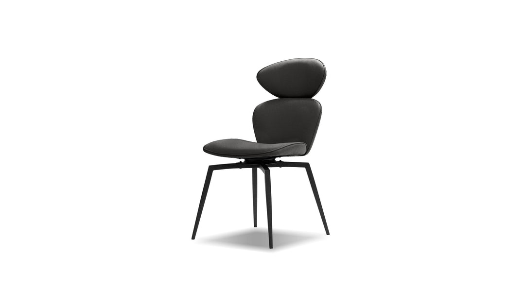 ANTLER Swivel Dining Chair in Slate Grey on white background