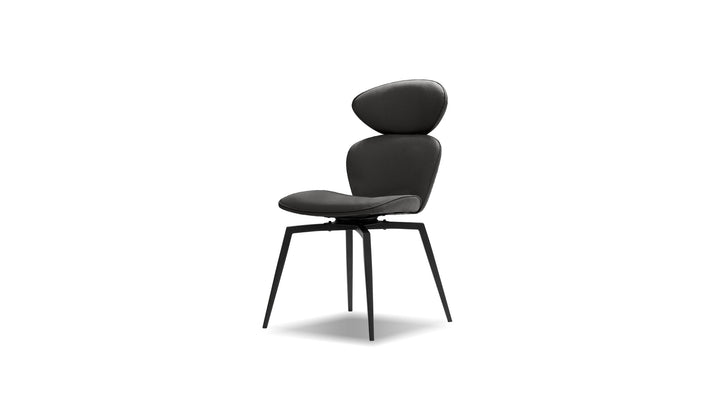 ANTLER Swivel Dining Chair in Slate Grey on white background