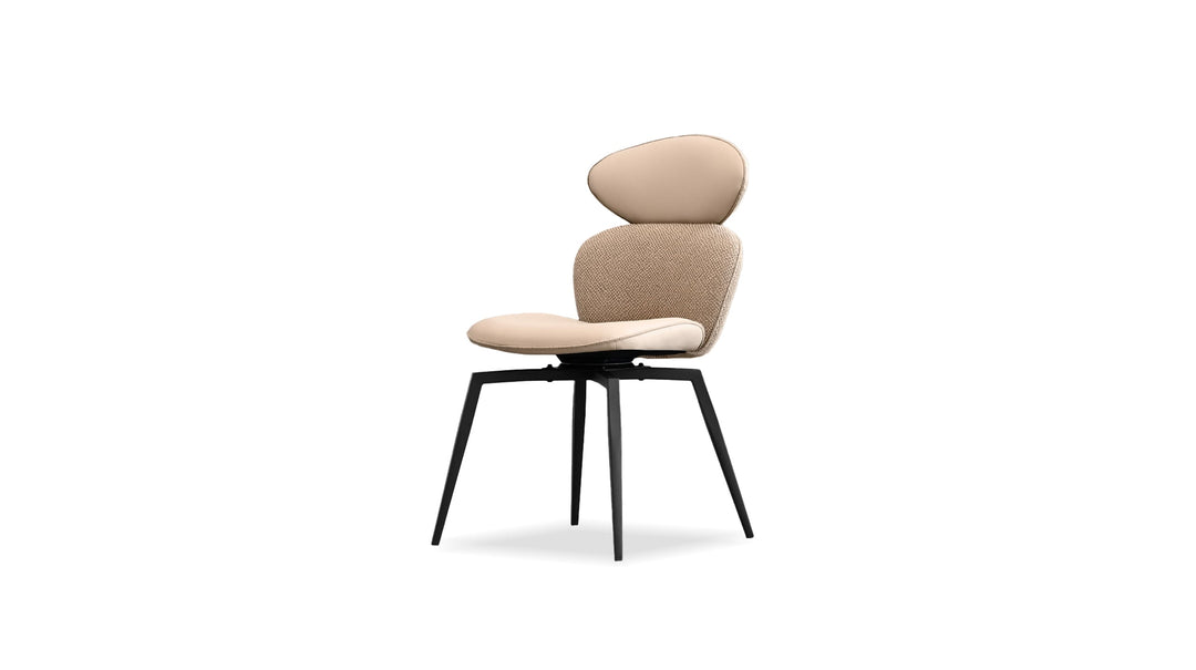 ANTLER Dining Chair Swivel Biscotti on white background