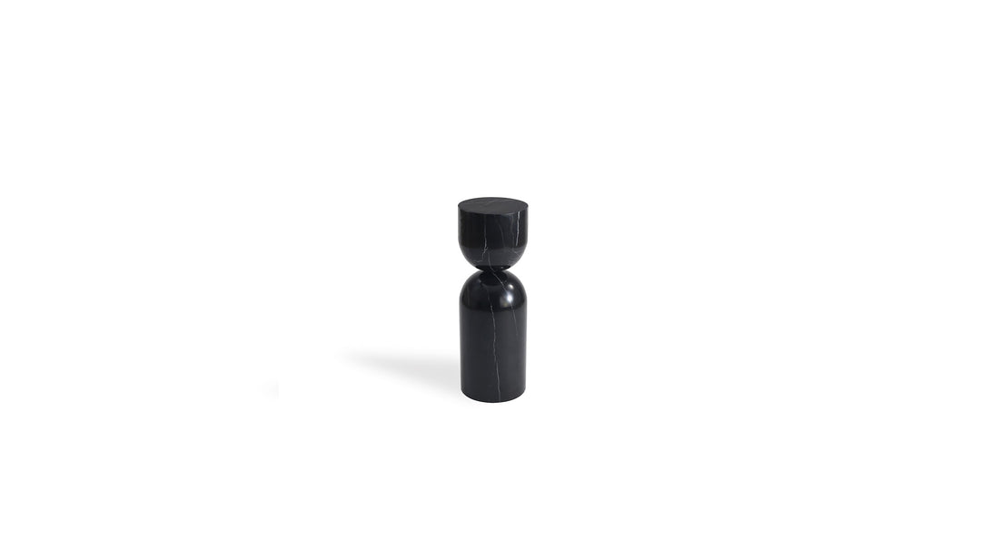 Mobital Apothecary End Table Tall in Black marble end table on white background