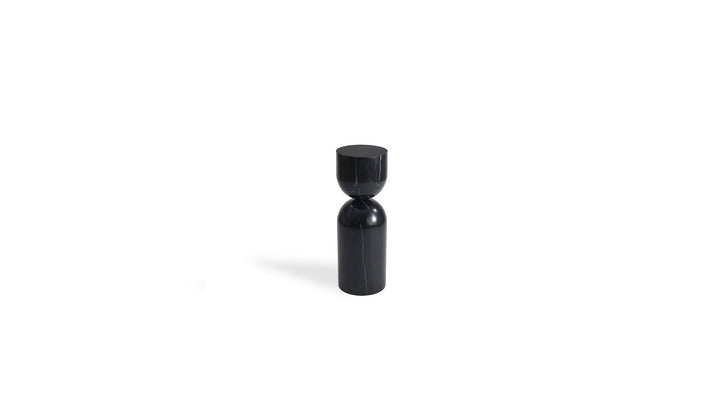 Mobital Apothecary End Table Tall in Black marble end table on white background