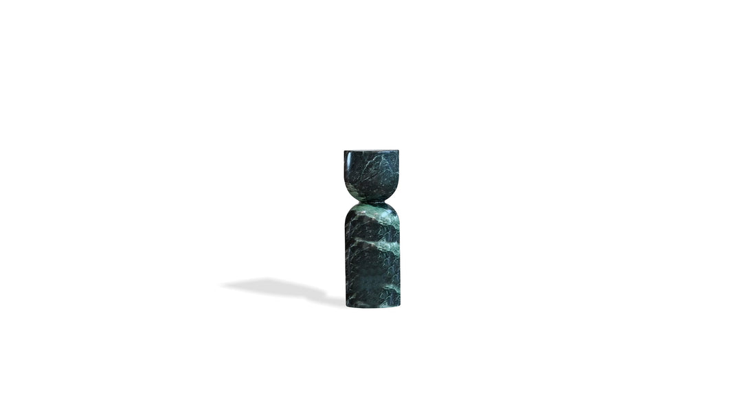 Mobital Apothecary End Table Tall in Marmo Verde marble end table on white background